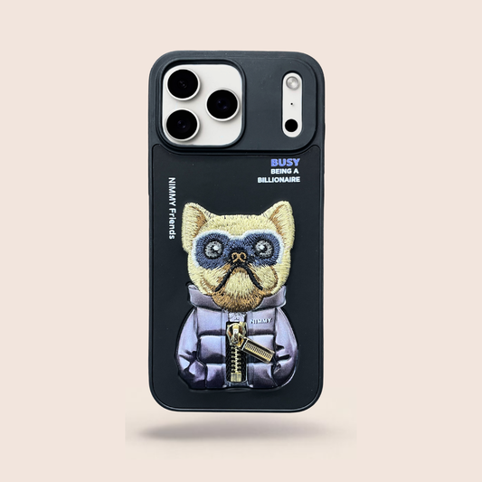 NIMMY 3D Cat Designer Case for iPhone 17 Pro Max – Slim Shockproof Premium Cover (Black)