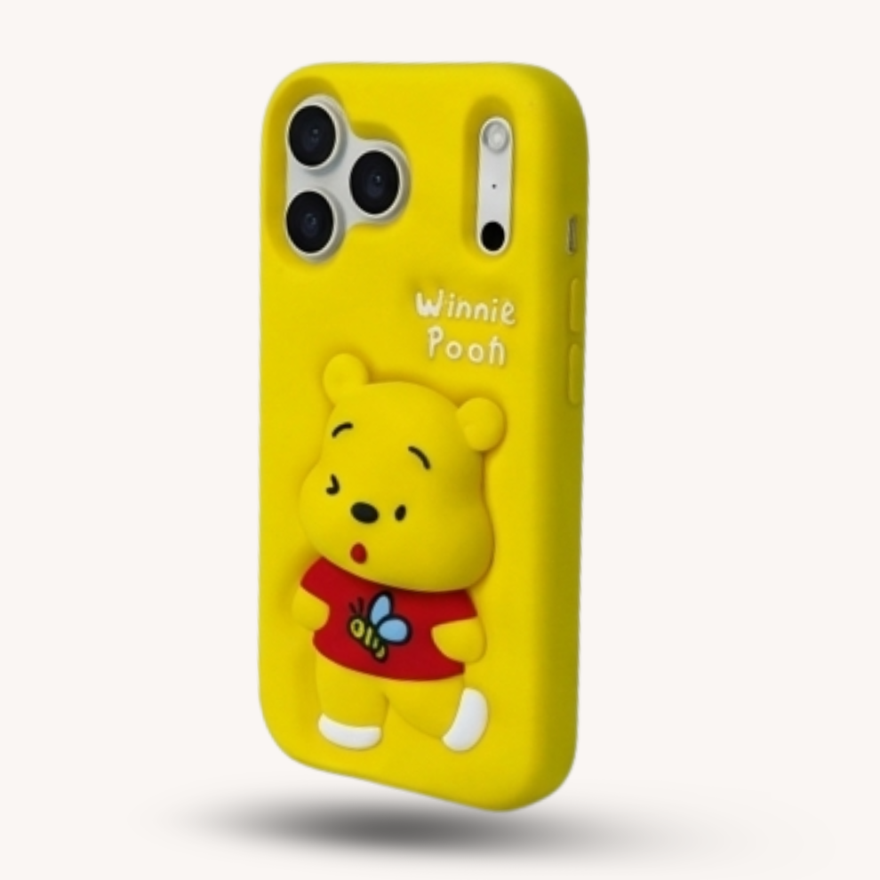 iPhone 17 Pro Max Honey Bear Soft Silicone Case – Yellow