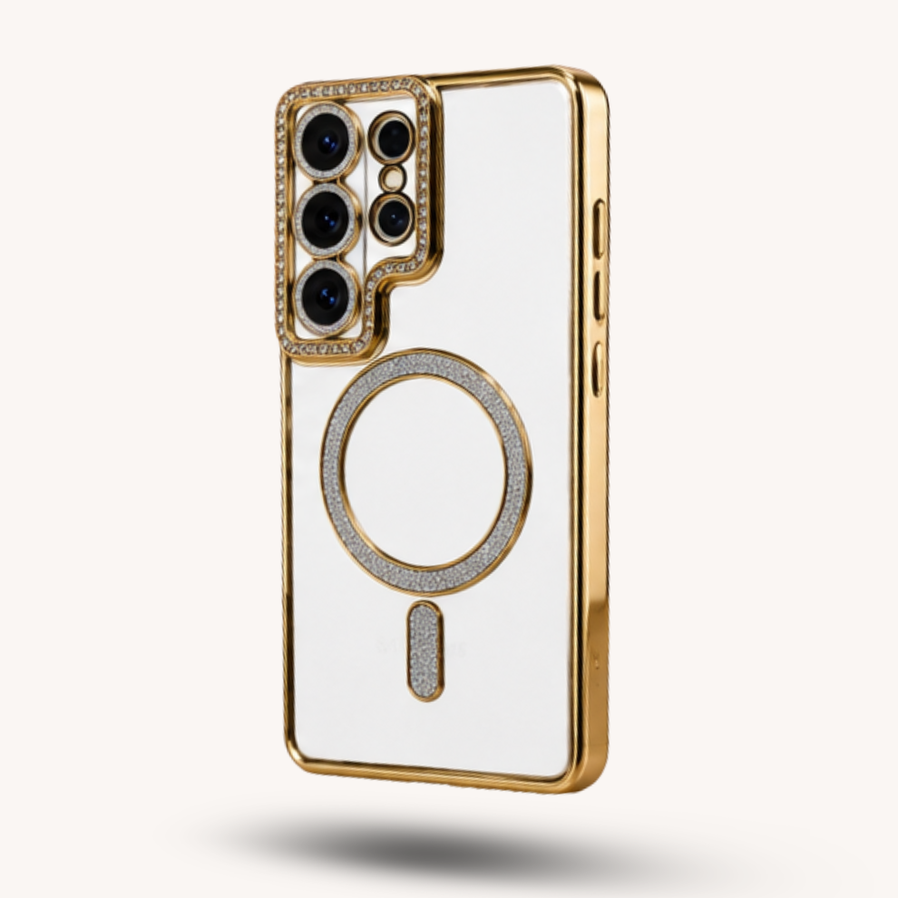 Samsung S26 Ultra Luxury Crystal MagSafe Case – Gold