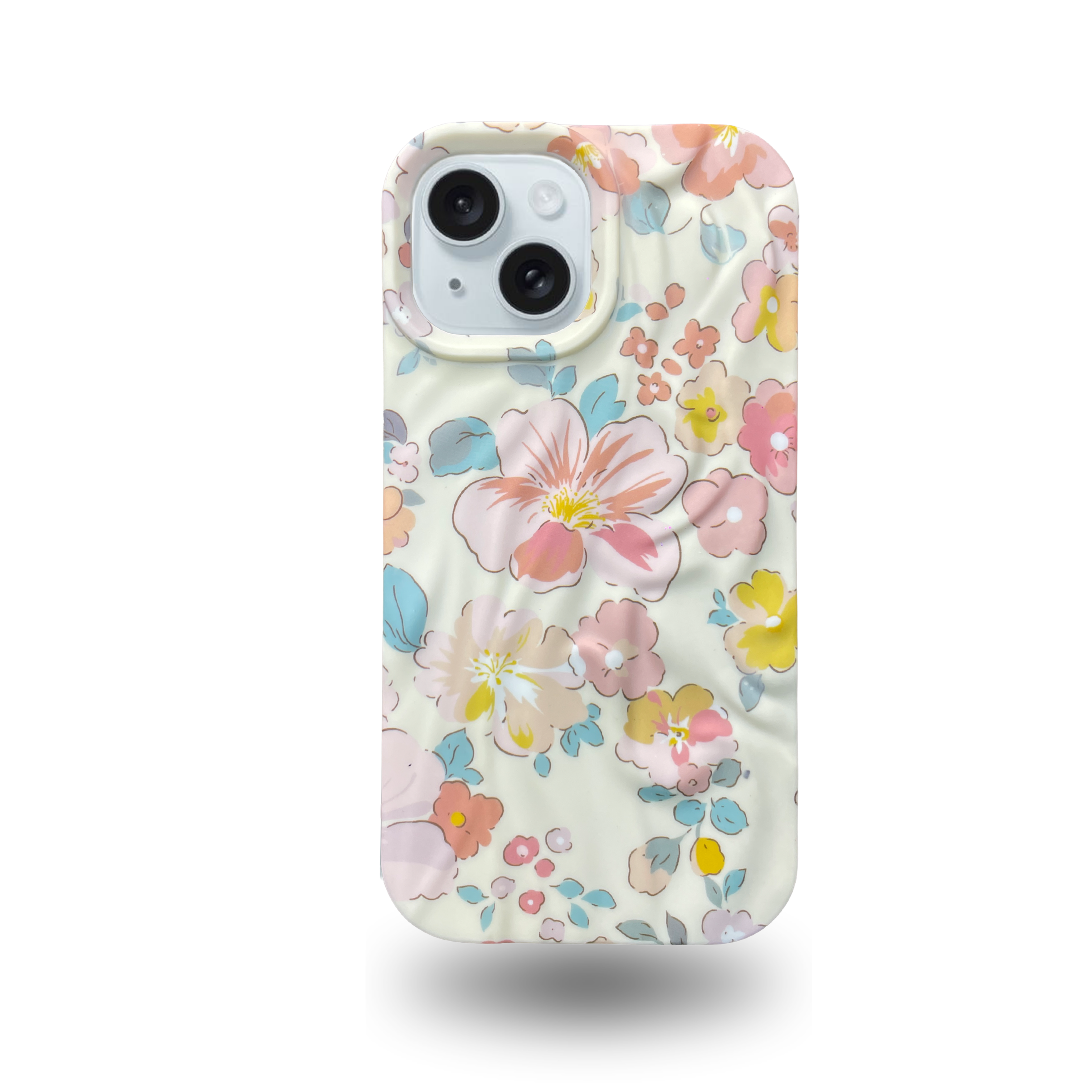 iPhone 15 Pastel Pattern Protective Case – Floral