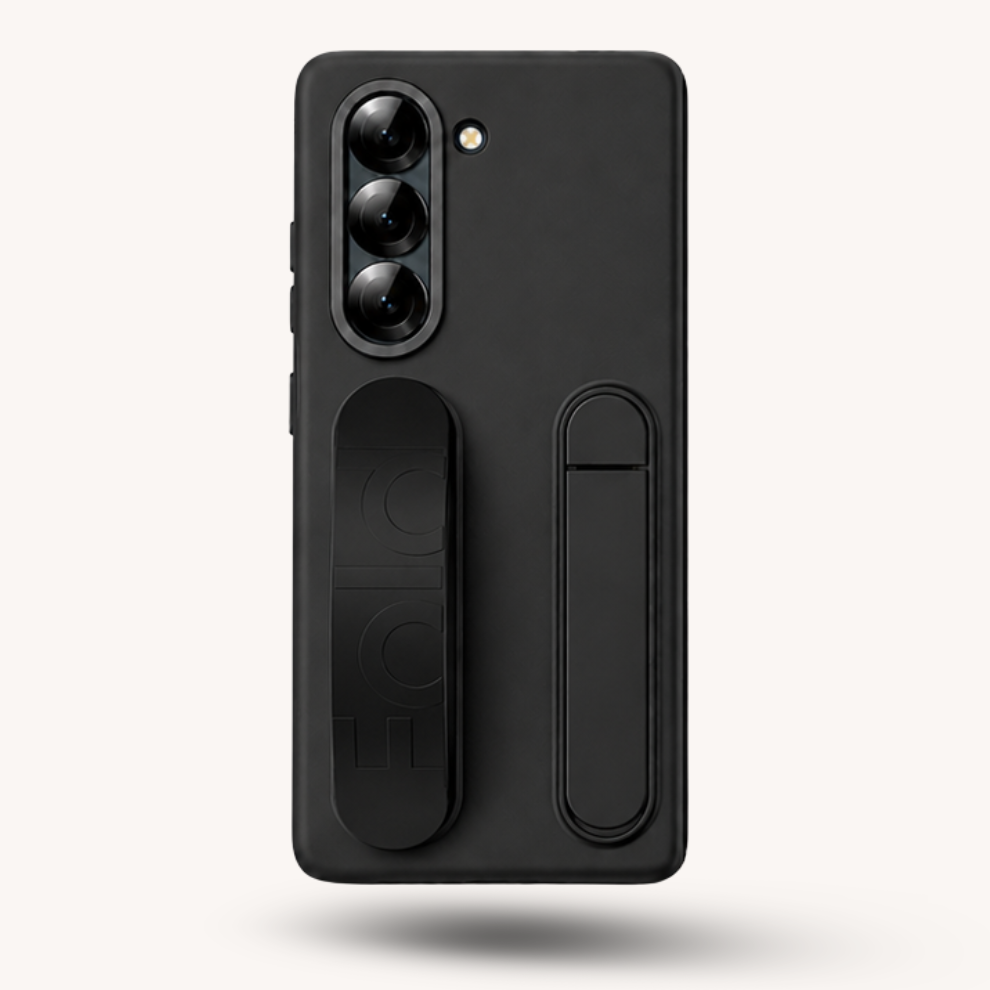 Samsung Galaxy Z Fold 7 Wrist Strap & Kickstand Case – Black