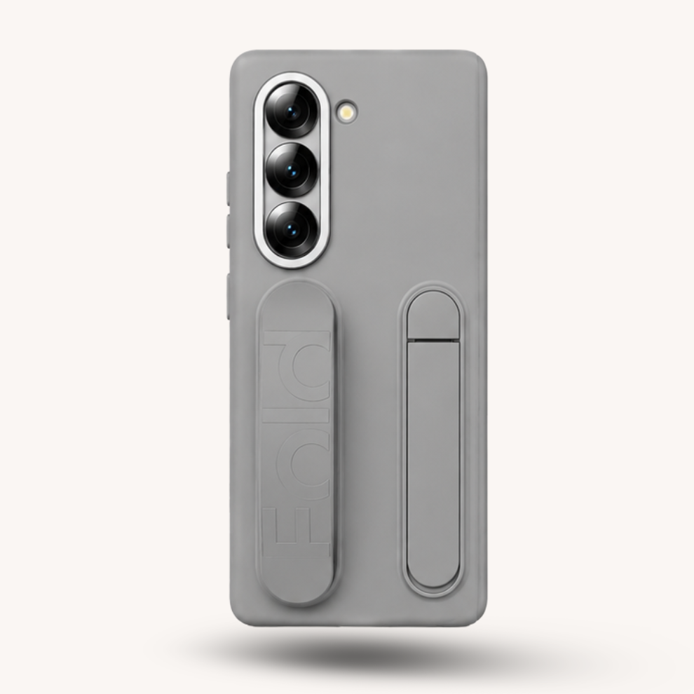 Samsung Galaxy Z Fold 7 Wrist Strap & Kickstand Case – Grey
