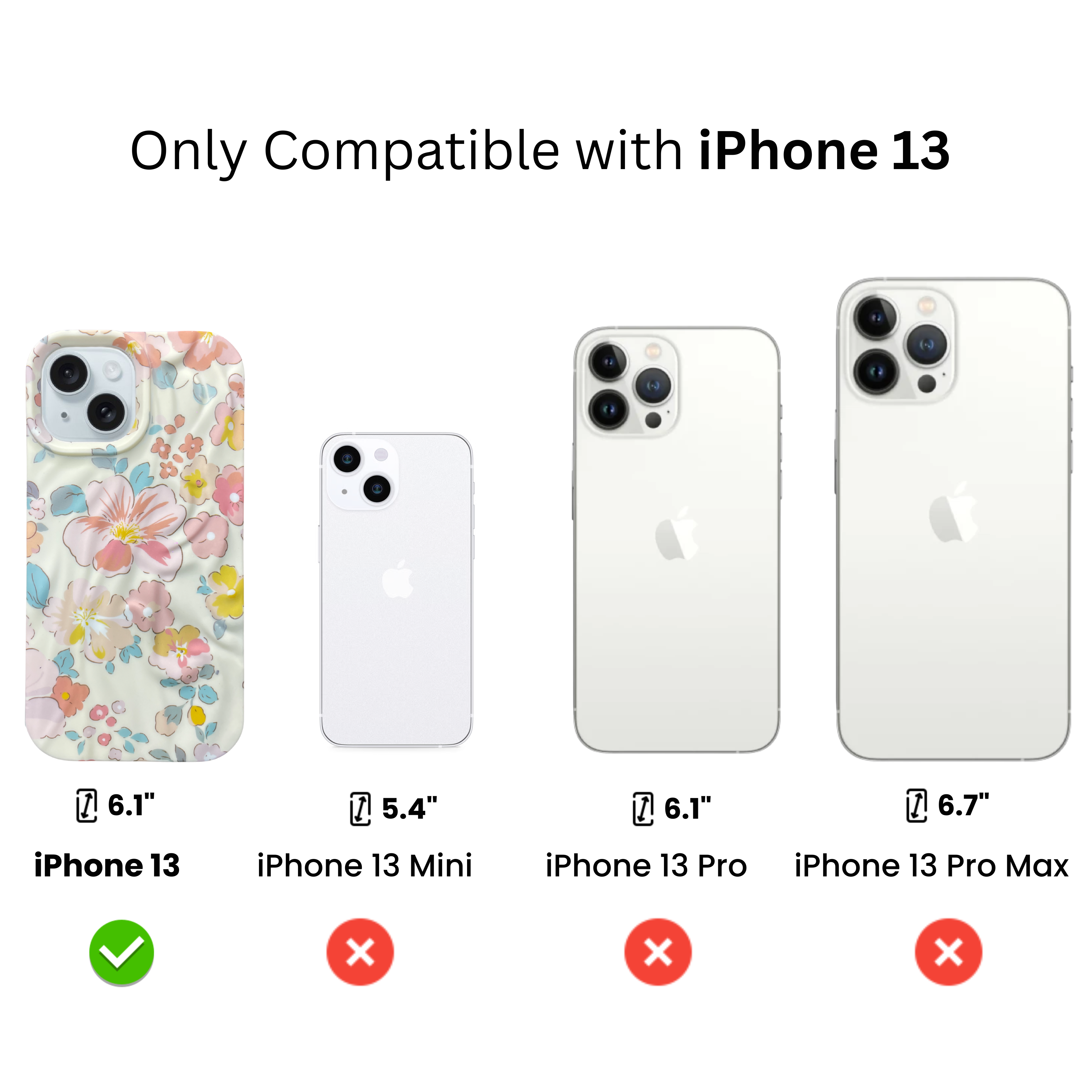 iPhone 15 Pastel Pattern Protective Case – Floral