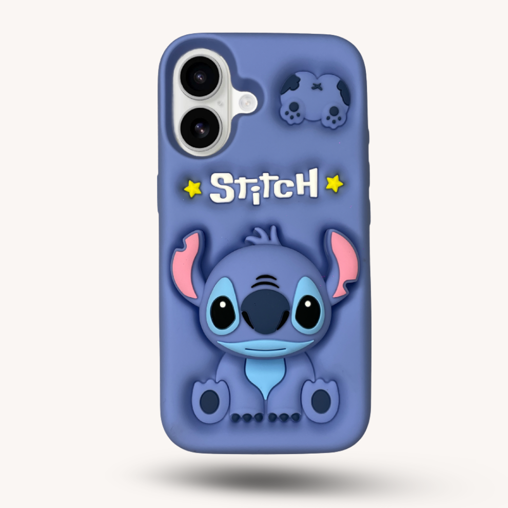 iPhone 16 Alien Soft Silicone Case – Blue