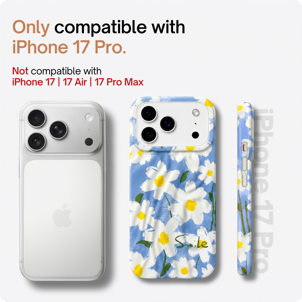 iPhone 17 Pro Daisy Pattern Protective Case – Floral