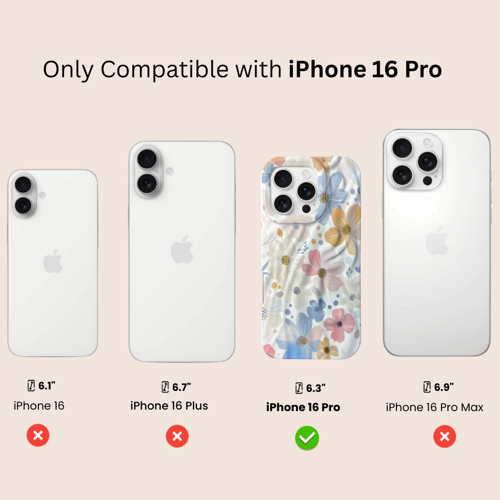 iPhone 16 Pro Spring Pattern Protective Case – Floral