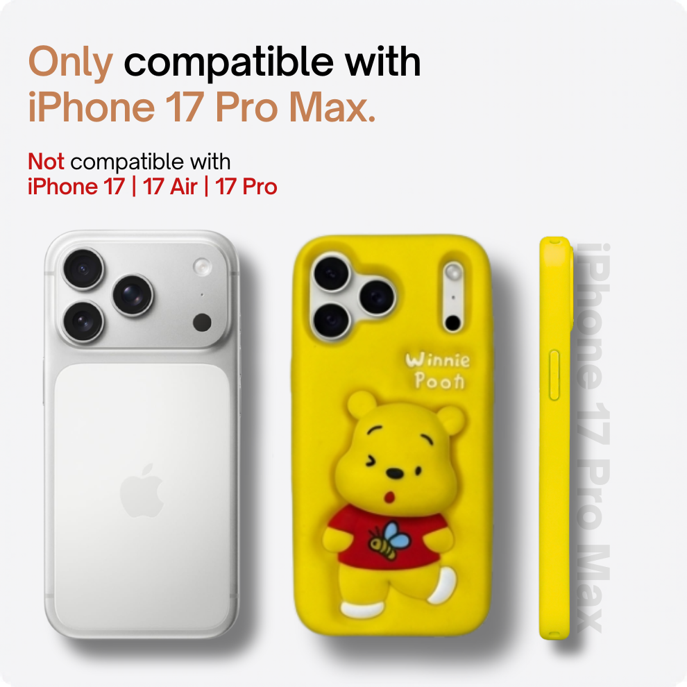 iPhone 17 Pro Max Honey Bear Soft Silicone Case – Yellow