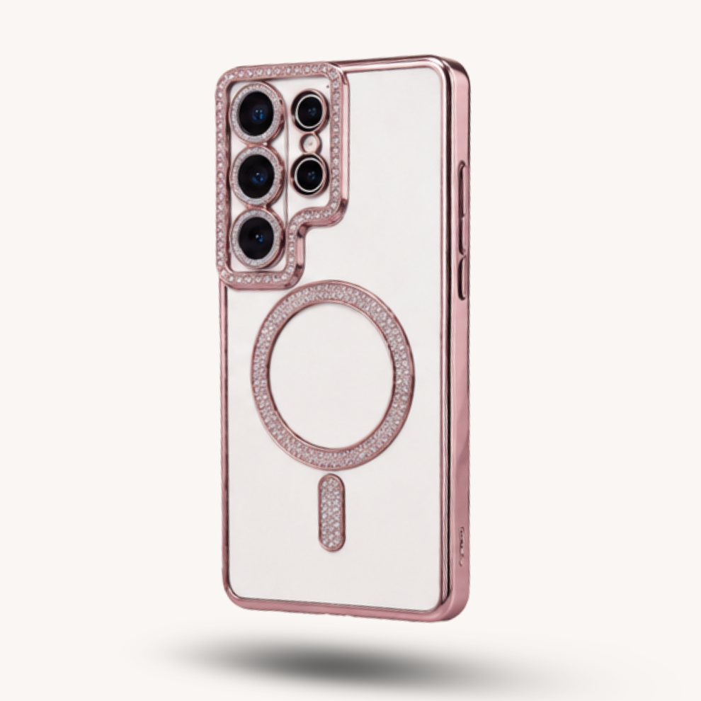 Samsung S26 Ultra Luxury Crystal MagSafe Case – Pink