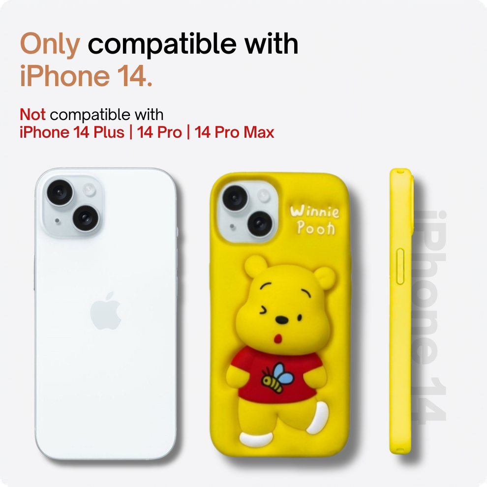 iPhone 14 Honey Bear Soft Silicone Case – Yellow