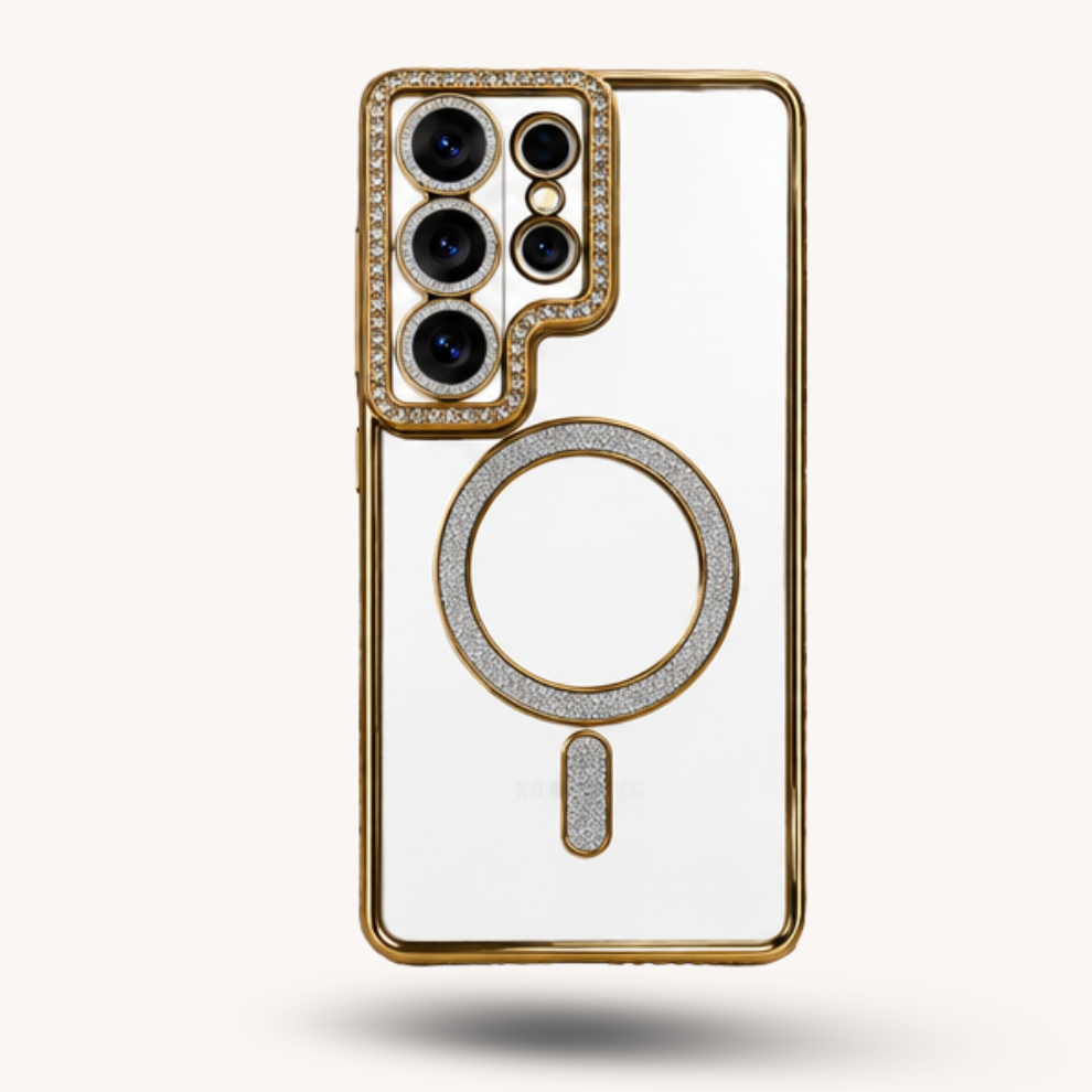 Samsung S26 Ultra Luxury Crystal MagSafe Case – Gold