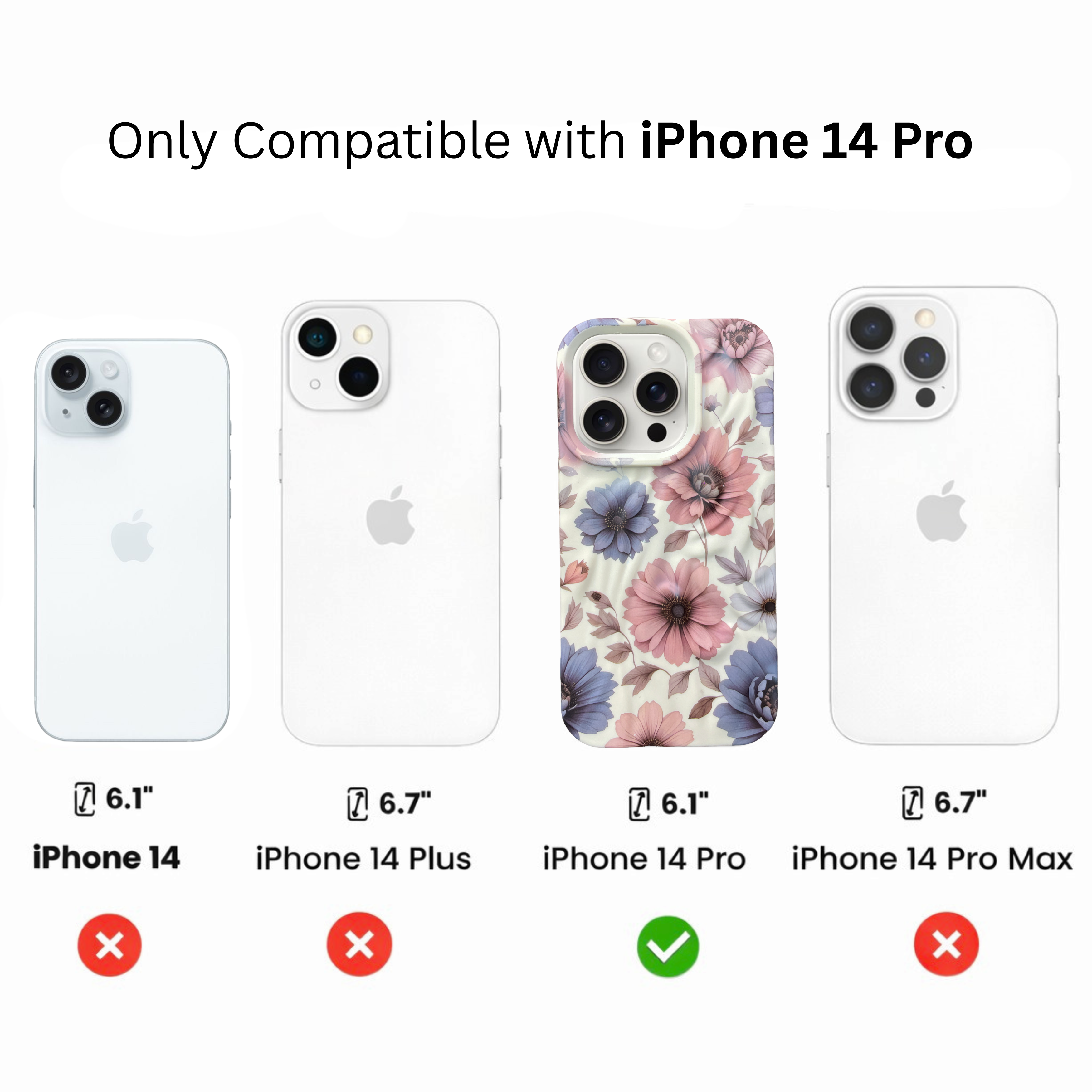 iPhone 14 Pro Bloom Pattern Protective Case – Floral