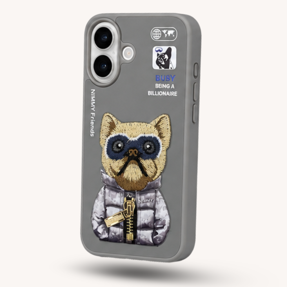 iPhone 17 3D Dog Case – Grey