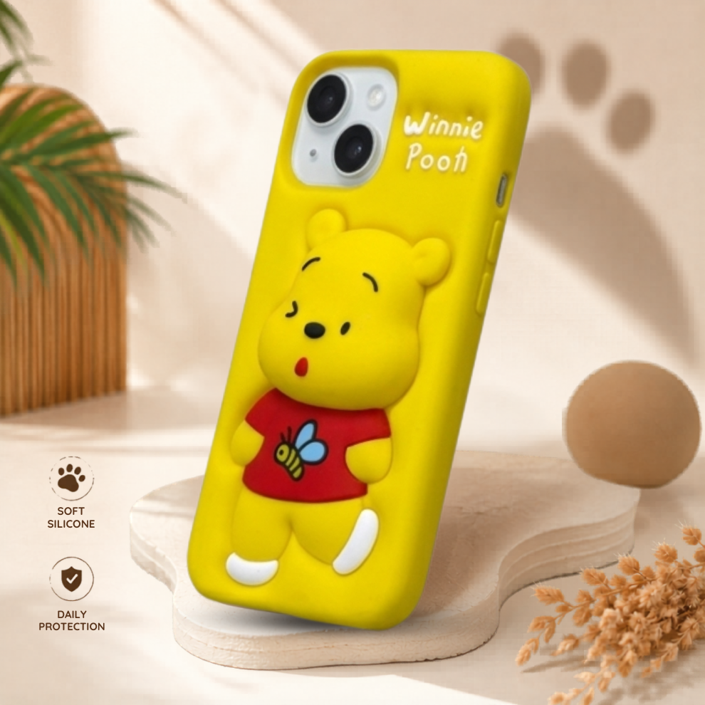 iPhone 14 Honey Bear Soft Silicone Case – Yellow