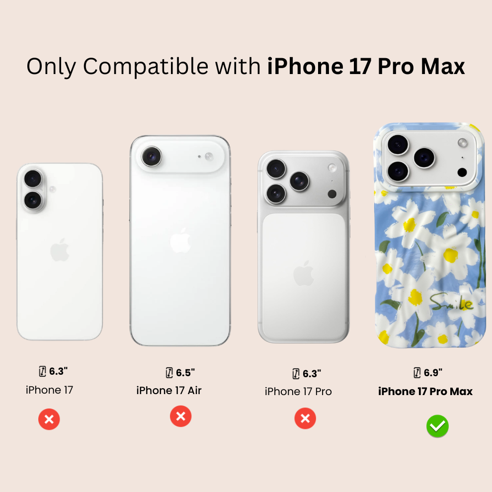 iPhone 17 Pro Max Daisy Pattern Protective Case – Floral