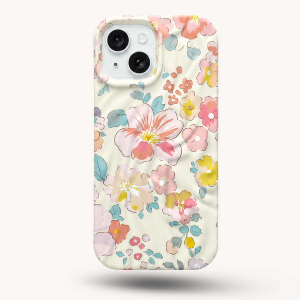 iPhone 15 Pastel Pattern Protective Case – Floral