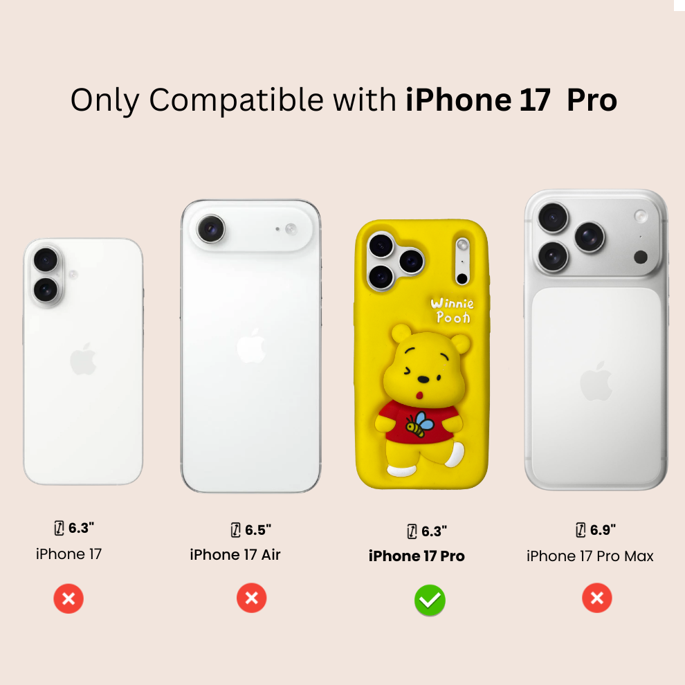 iPhone 17 Pro Honey Bear Soft Silicone Case – Yellow
