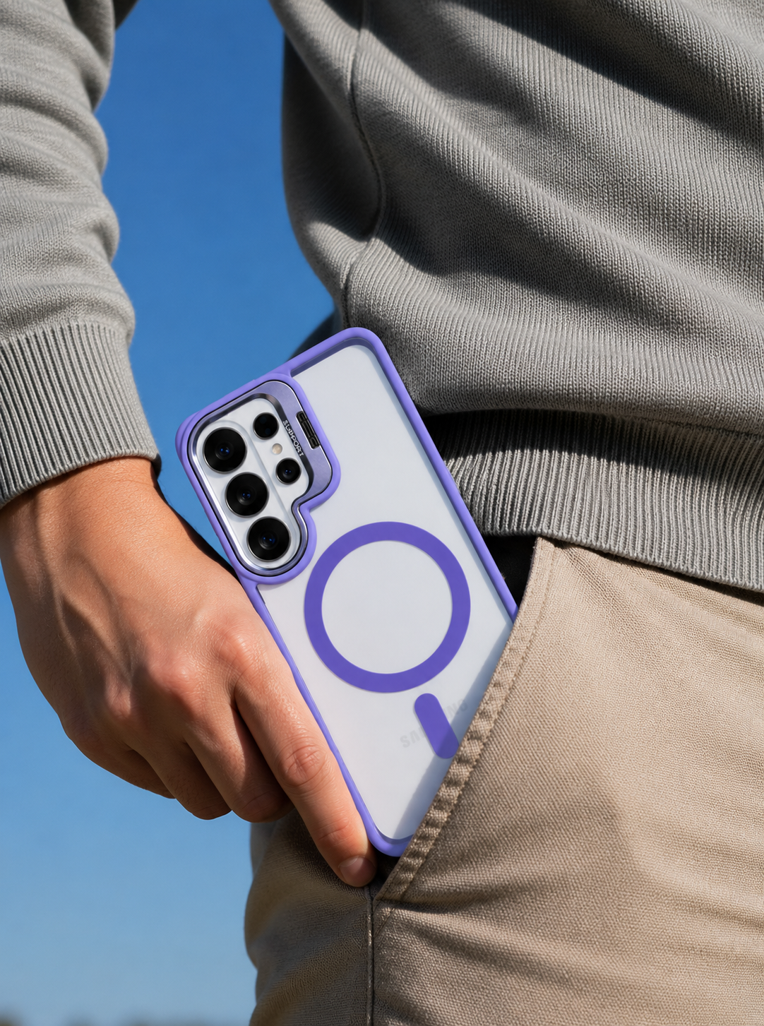 Samsung S26 Ultra Clear MagSafe Case – Purple