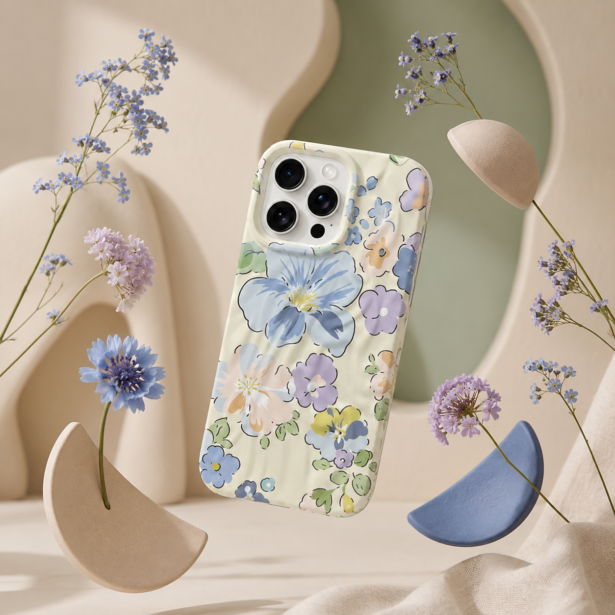 iPhone 16 Pro Blossom Pattern Protective Case – Floral