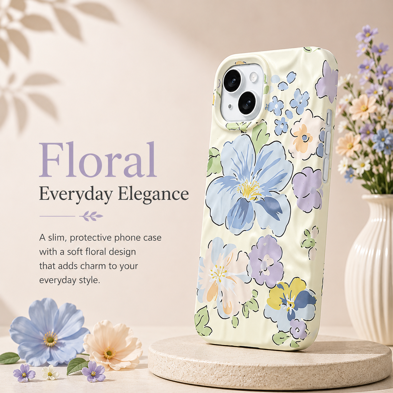 iPhone 14 Blossom Pattern Protective Case – Floral