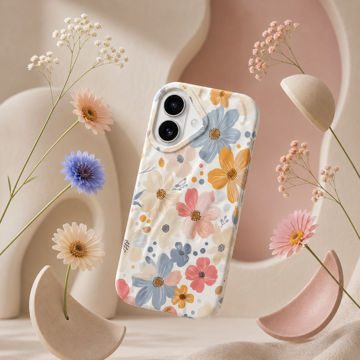 iPhone 17 Spring Pattern Protective Case – Floral