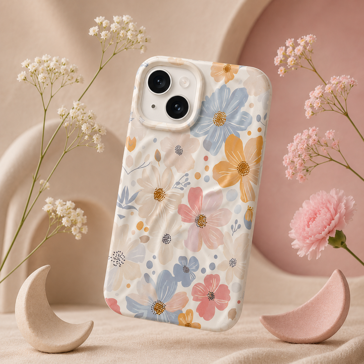 iPhone 15 Spring Pattern Protective Case – Floral