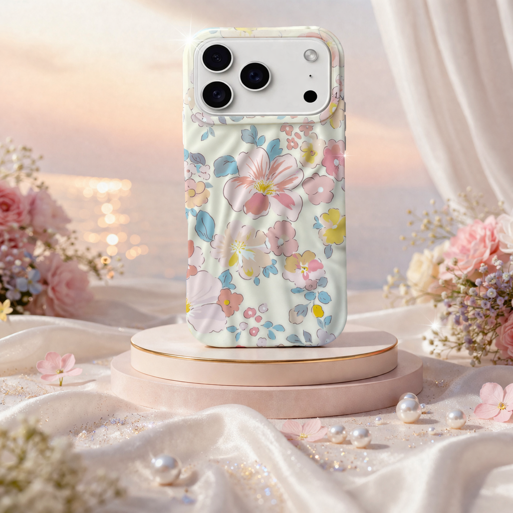 iPhone 17 Pro Pastel Pattern Protective Case – Floral