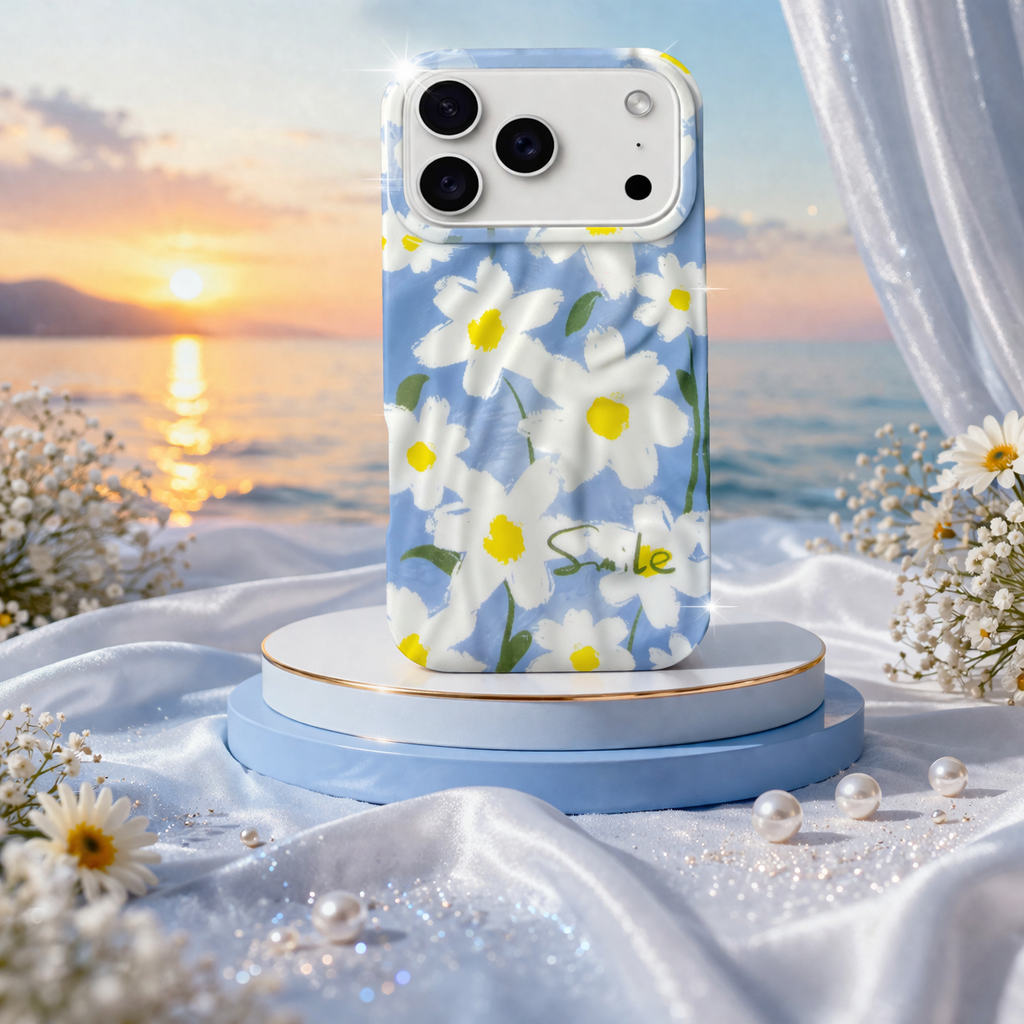 iPhone 17 Pro Daisy Pattern Protective Case – Floral