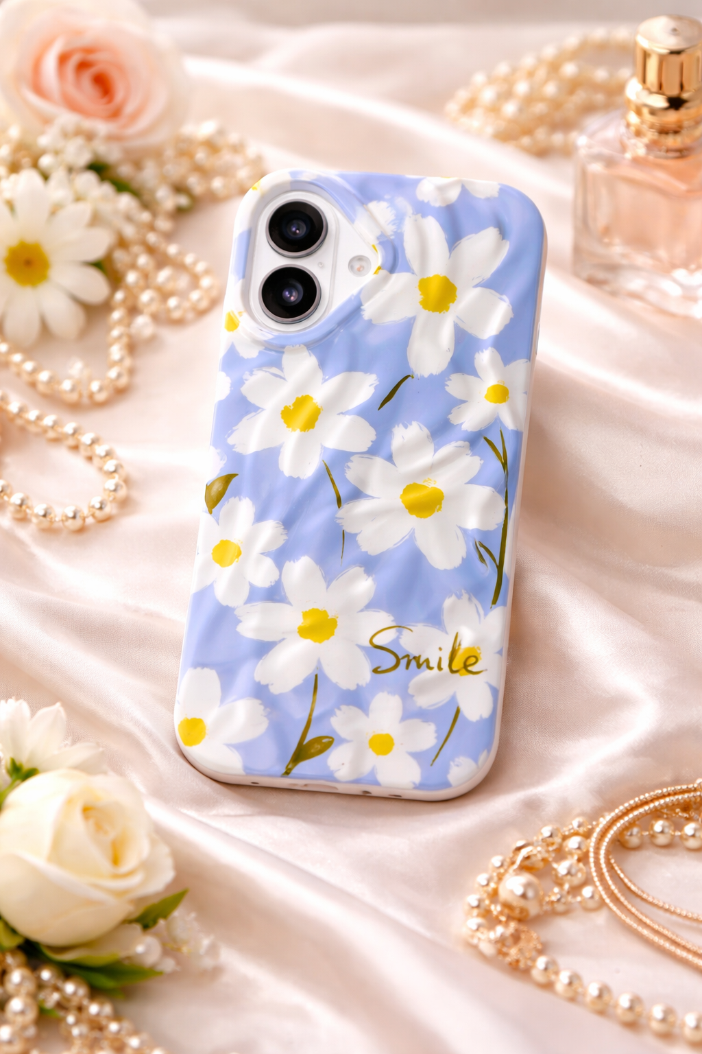 iPhone 17 Daisy Pattern Protective Case – Floral