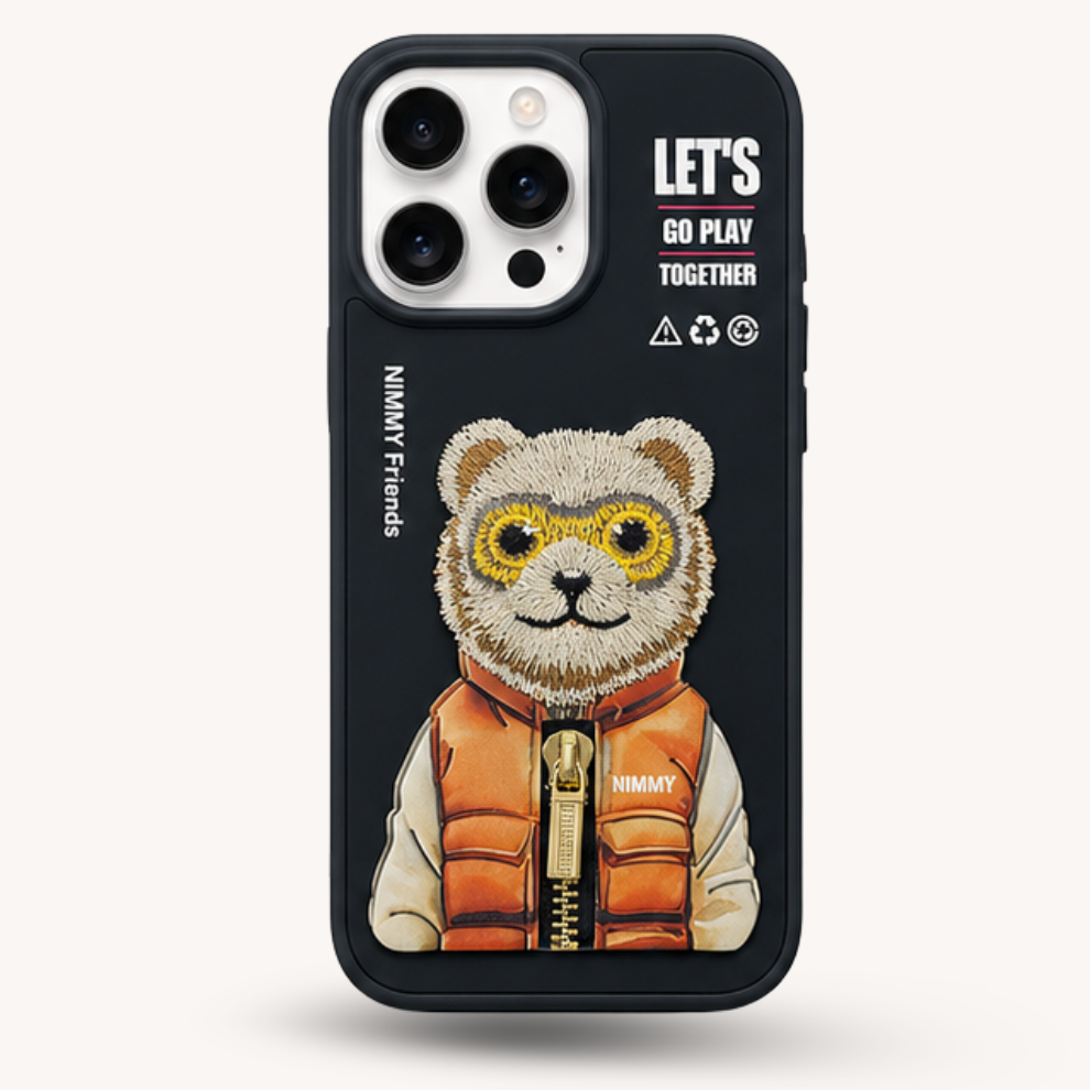 iPhone 15 Pro 3D Bear Case – Black