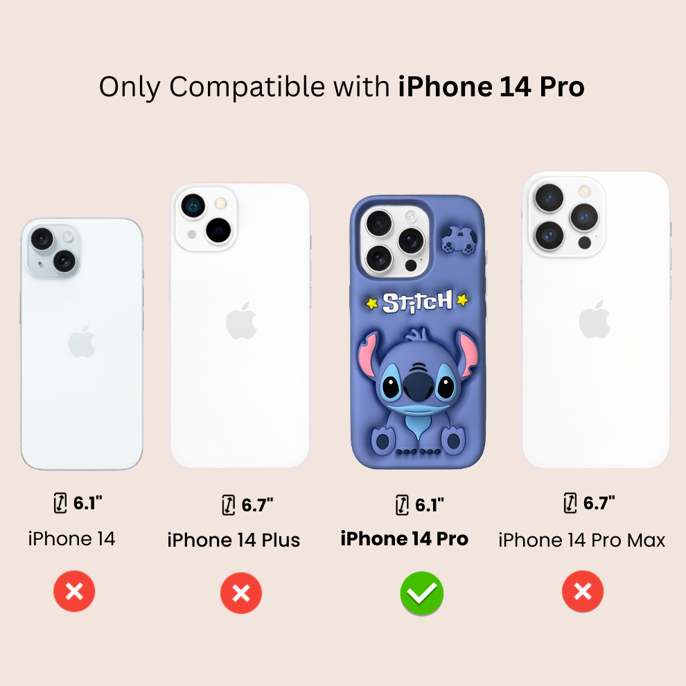 iPhone 14 Pro Alien Soft Silicone Case – Blue
