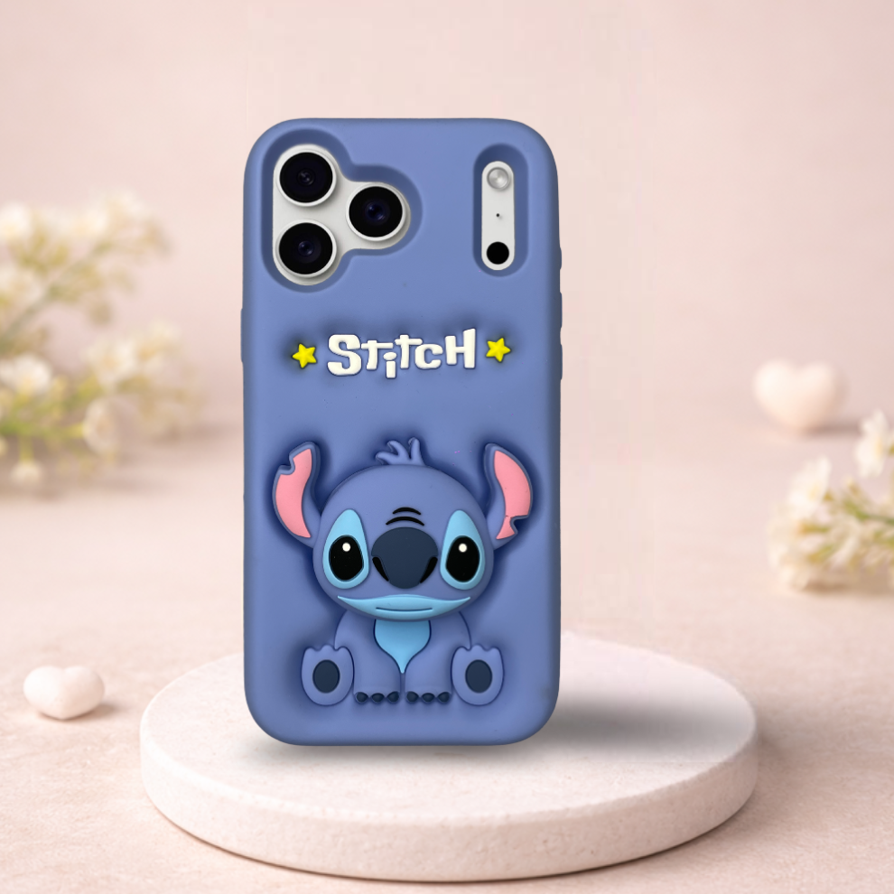 iPhone 17 Pro Alien Soft Silicone Case – Blue