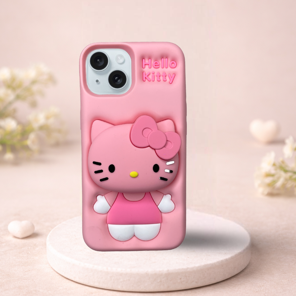 iPhone 14 Kitty Cat Soft Silicone Case – Pink