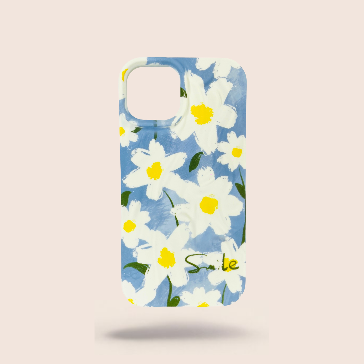 🌼 Sky Bloom Daisy iPhone Case – Soft Blue Floral Aesthetic Cover 🩵