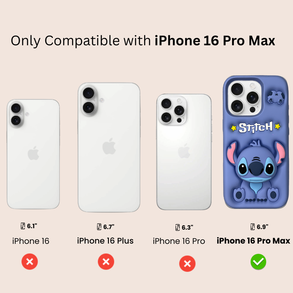 iPhone 16 Pro Max Alien Soft Silicone Case – Blue