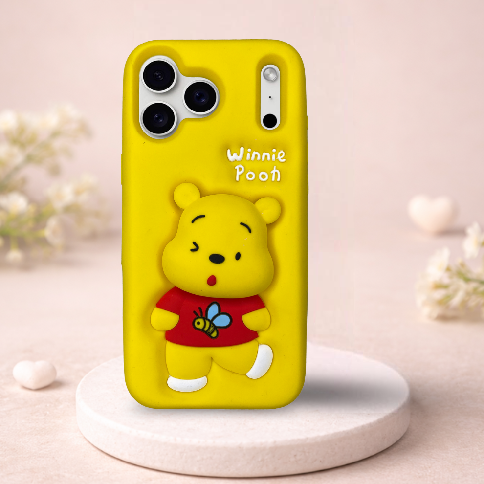 iPhone 17 Pro Honey Bear Soft Silicone Case – Yellow