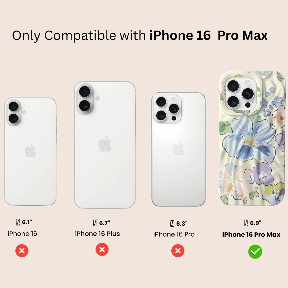 iPhone 16 Pro Max Blossom Pattern Protective Case – Floral