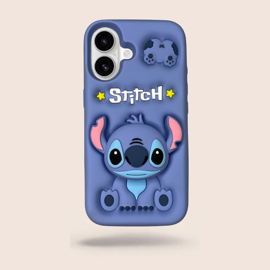 Cute Alien 3D Silicone Case for iPhone 17 – Shockproof Soft Cover