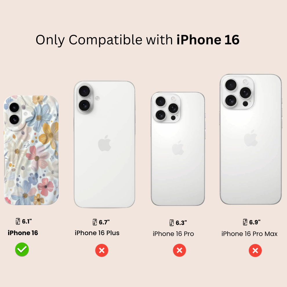 iPhone 16 Spring Pattern Protective Case – Floral