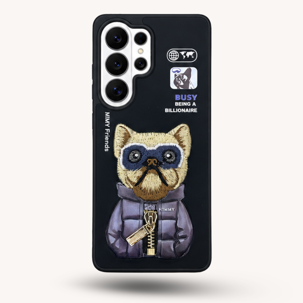 Samsung S26 Ultra 3D Dog Case – Black