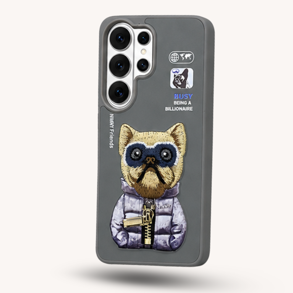 Samsung S26 Ultra 3D Dog Case – Grey