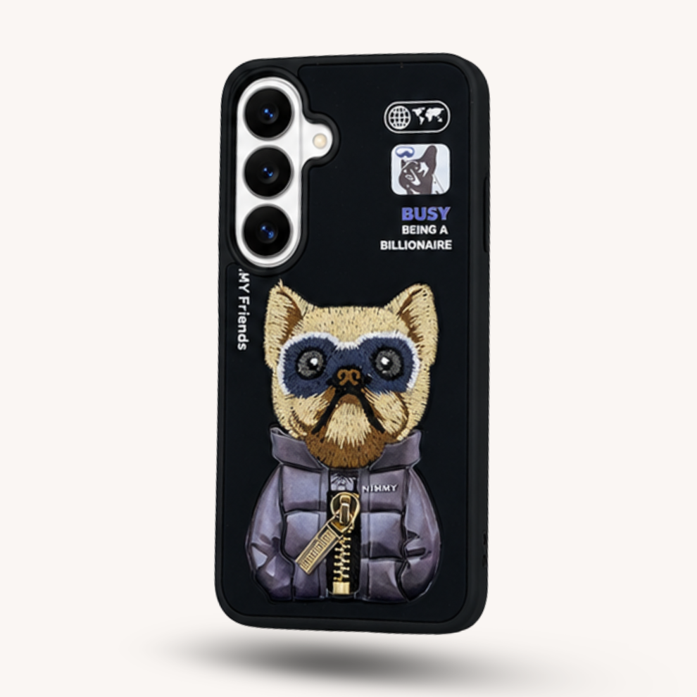 Samsung S26 3D Dog Case – Black