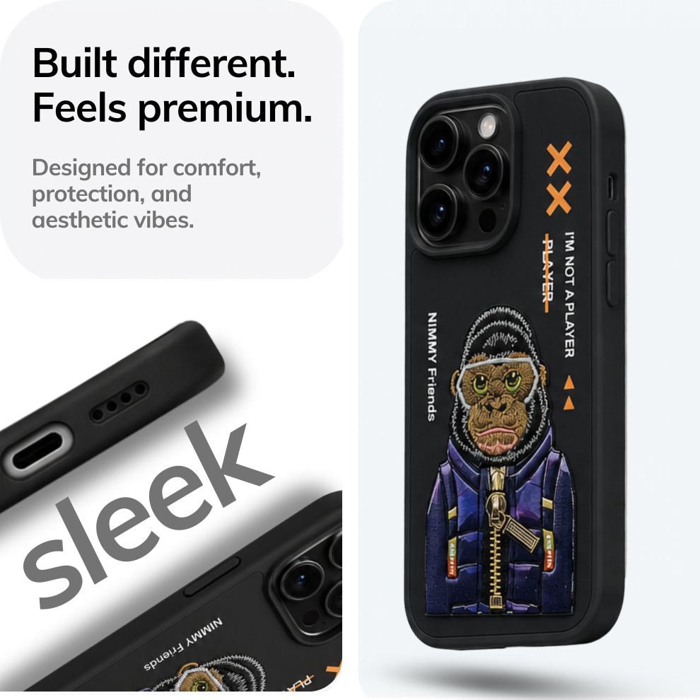 iPhone 16 Pro Max 3D Gorilla Case – Black