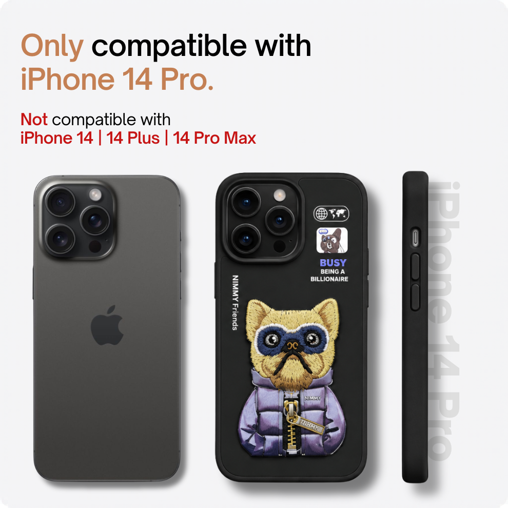 iPhone 14 Pro 3D Dog Case – Black