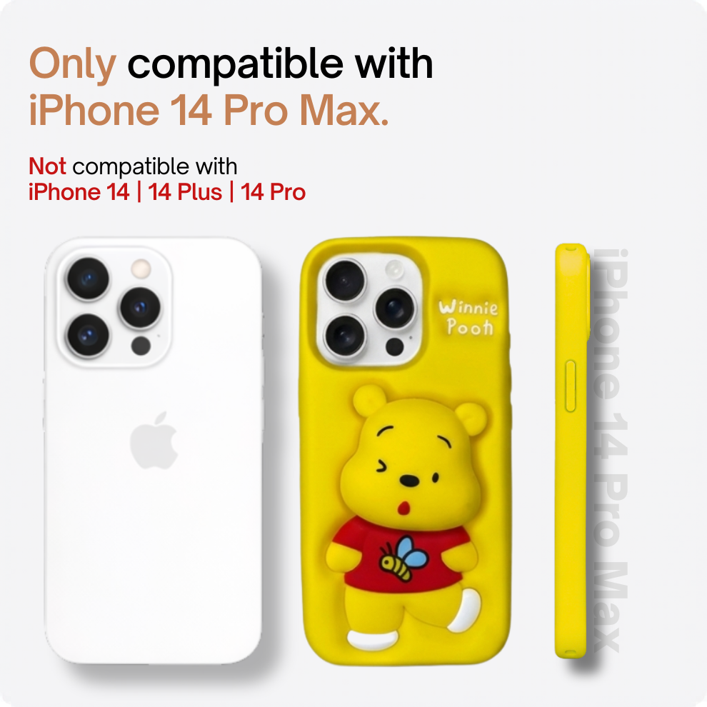 iPhone 14 Pro Max Honey Bear Soft Silicone Case – Yellow