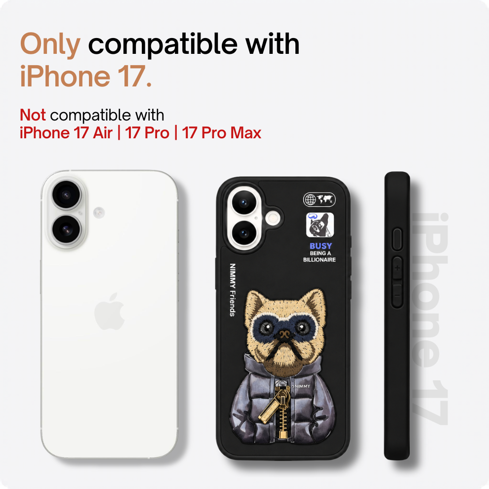 iPhone 17 3D Dog Case – Black