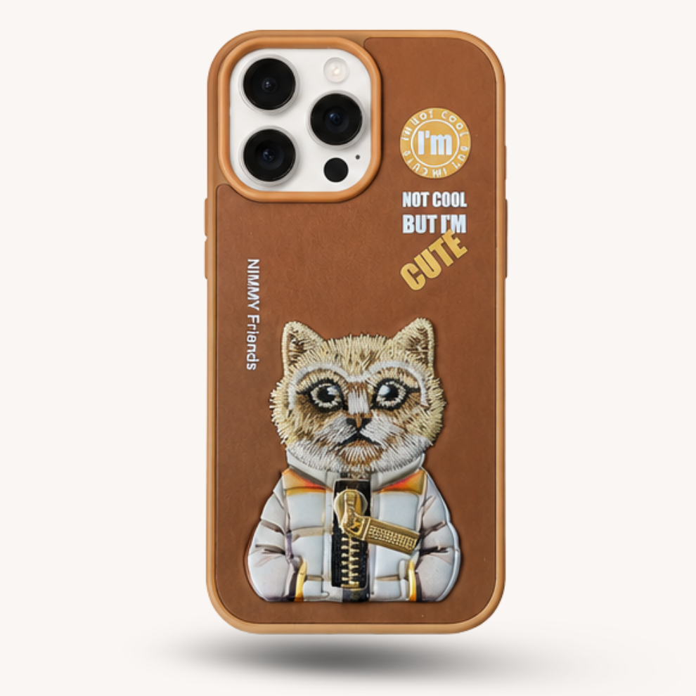 iPhone 16 Pro 3D Cat Case – Brown
