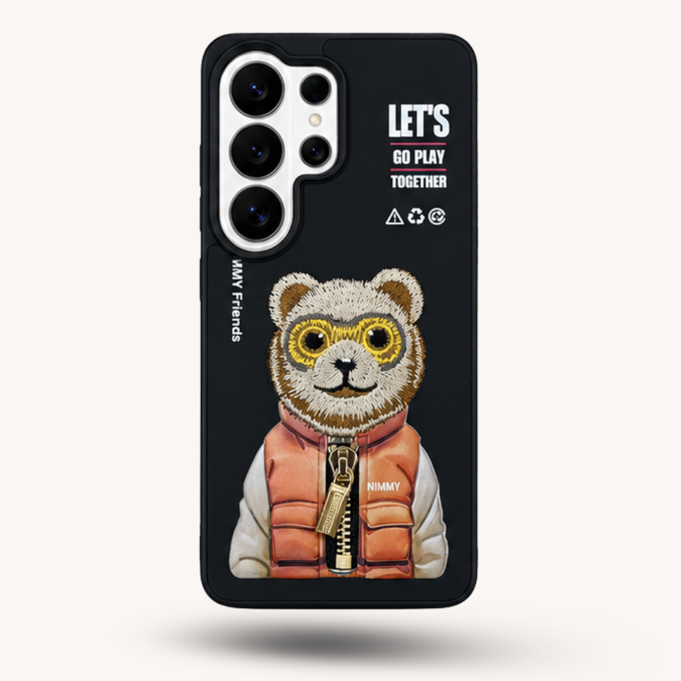 Samsung S26 Ultra 3D Bear Case – Black