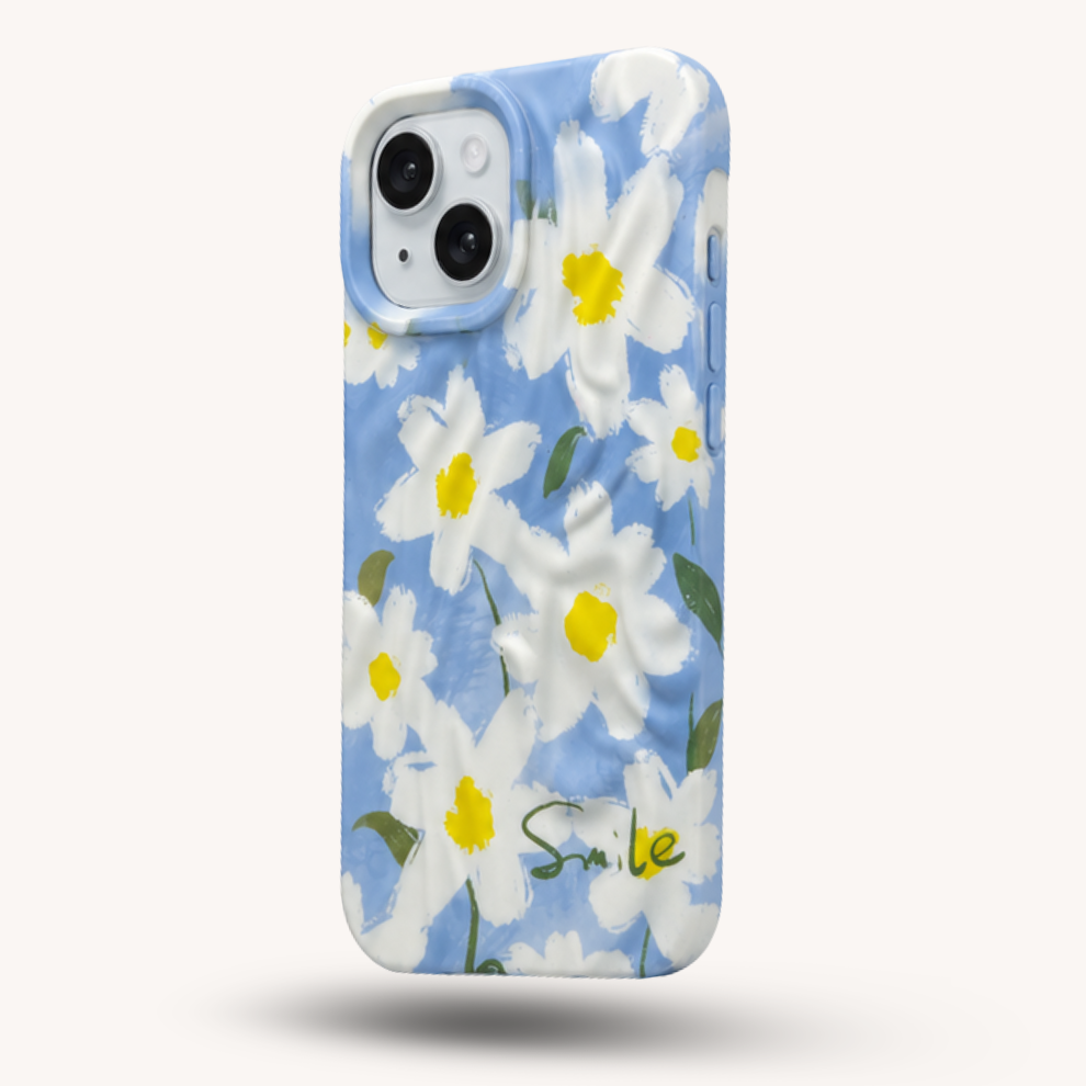 iPhone 15 Daisy Pattern Protective Case – Floral