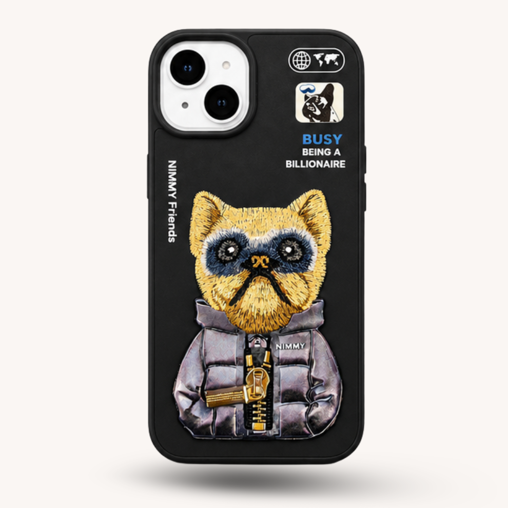 iPhone 15 3D Dog Case – Black