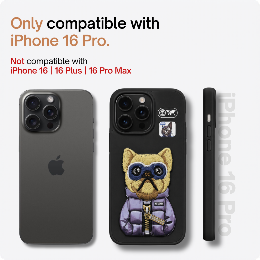 iPhone 16 Pro 3D Dog Case – Black